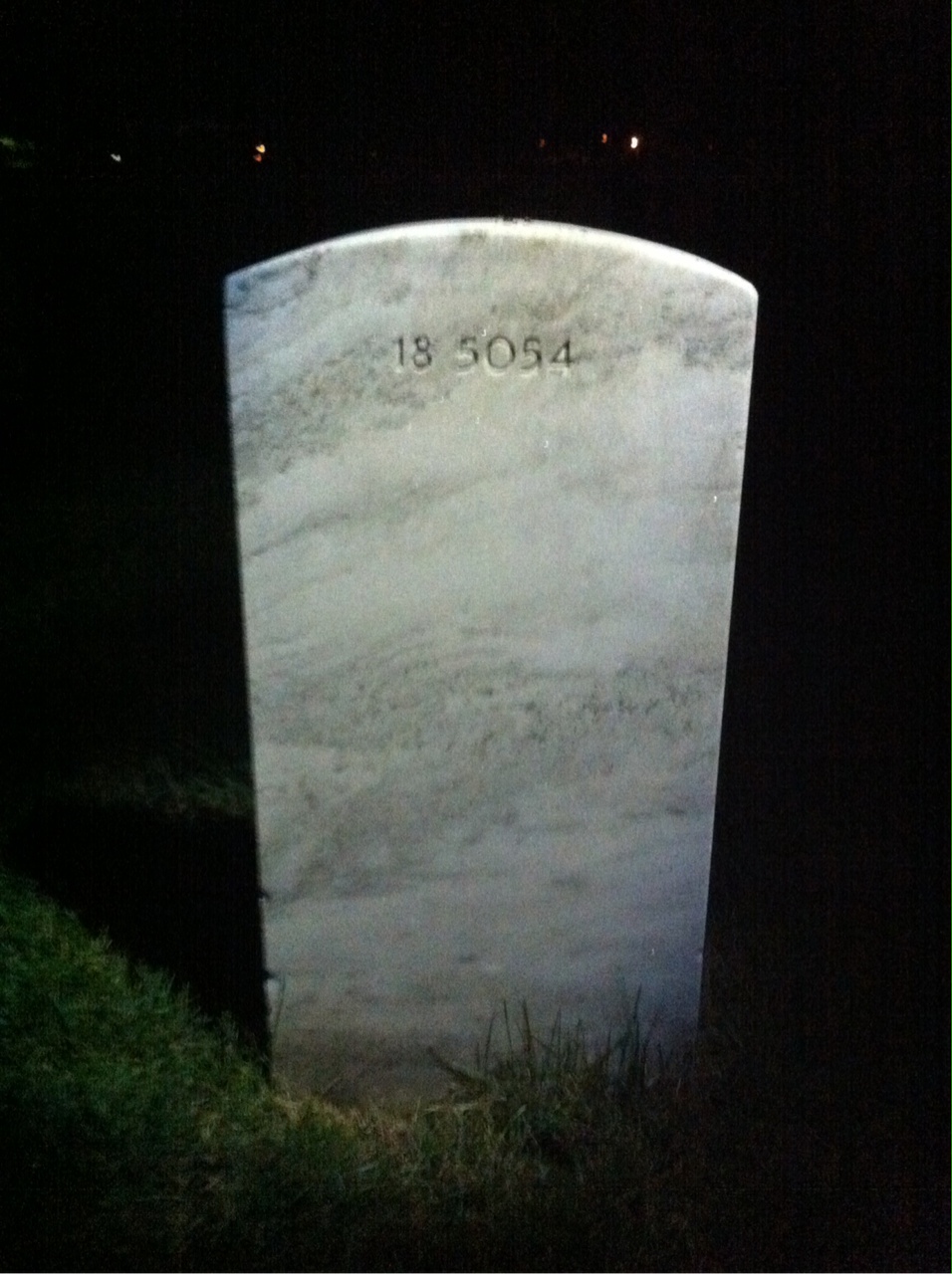 Back of headstone — William Anderson