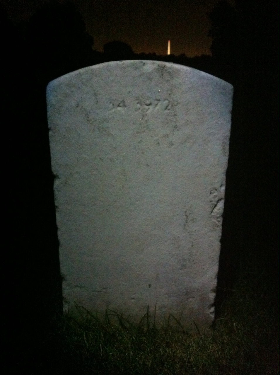 Back of headstone — Walter Beecher