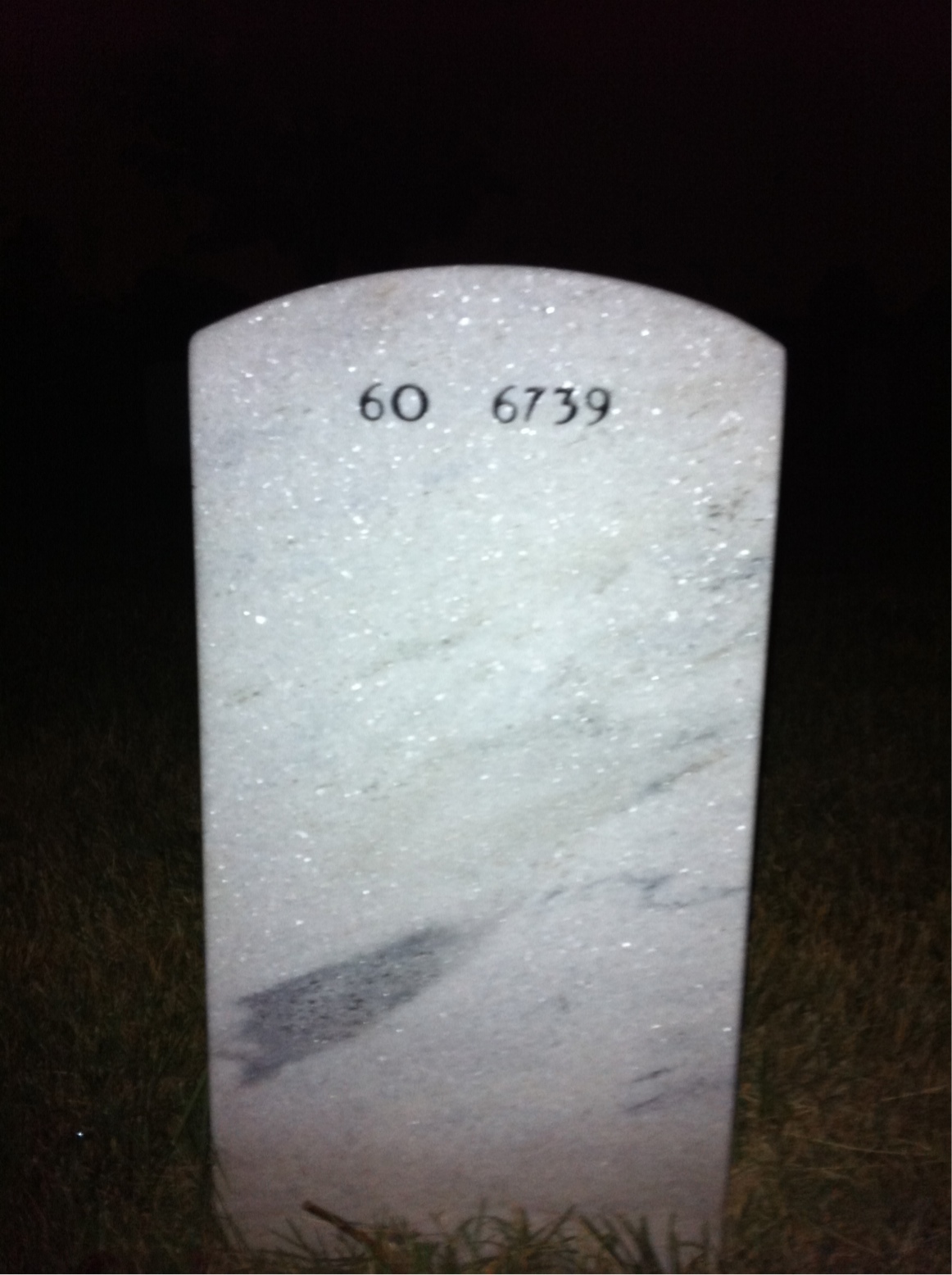 Back of headstone — Arthur Volz