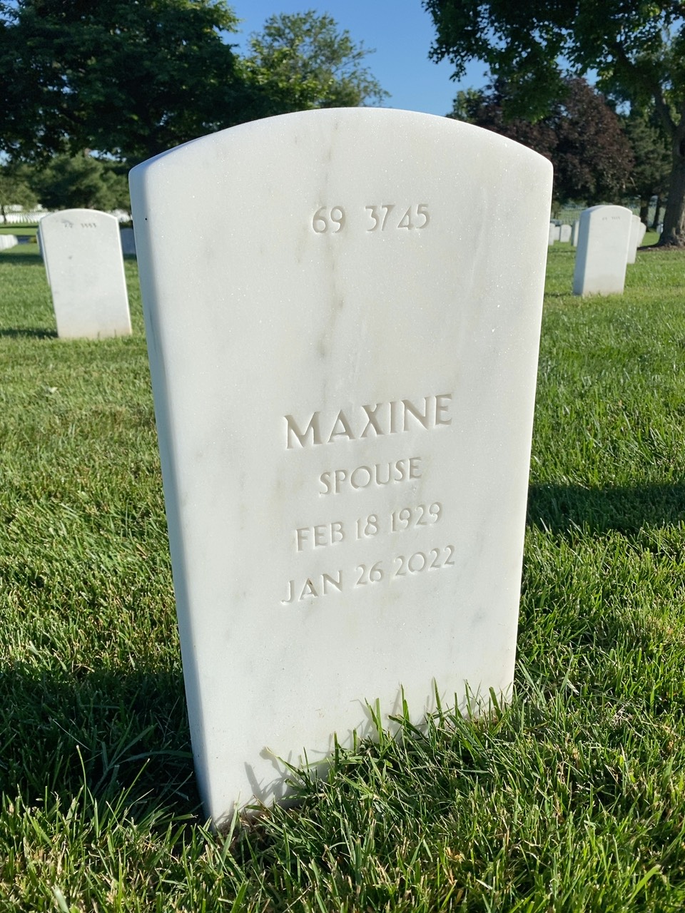 Back of headstone — Clifford Hyder