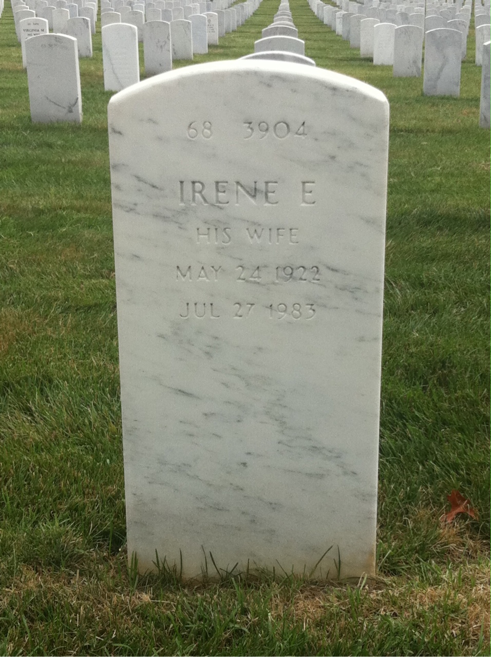 Back of headstone — Gerald Dunham