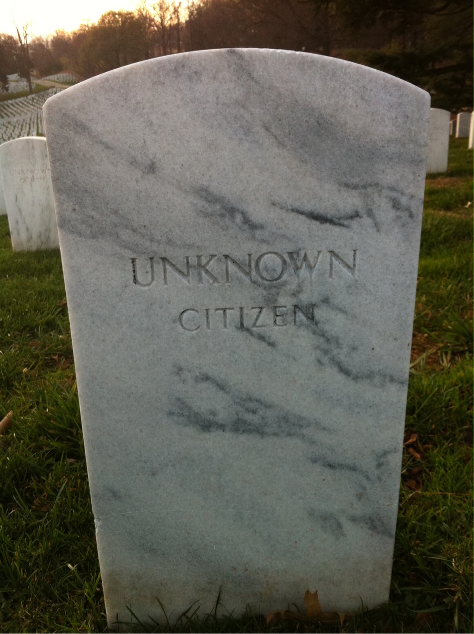 Headstone of Unknown Unknown