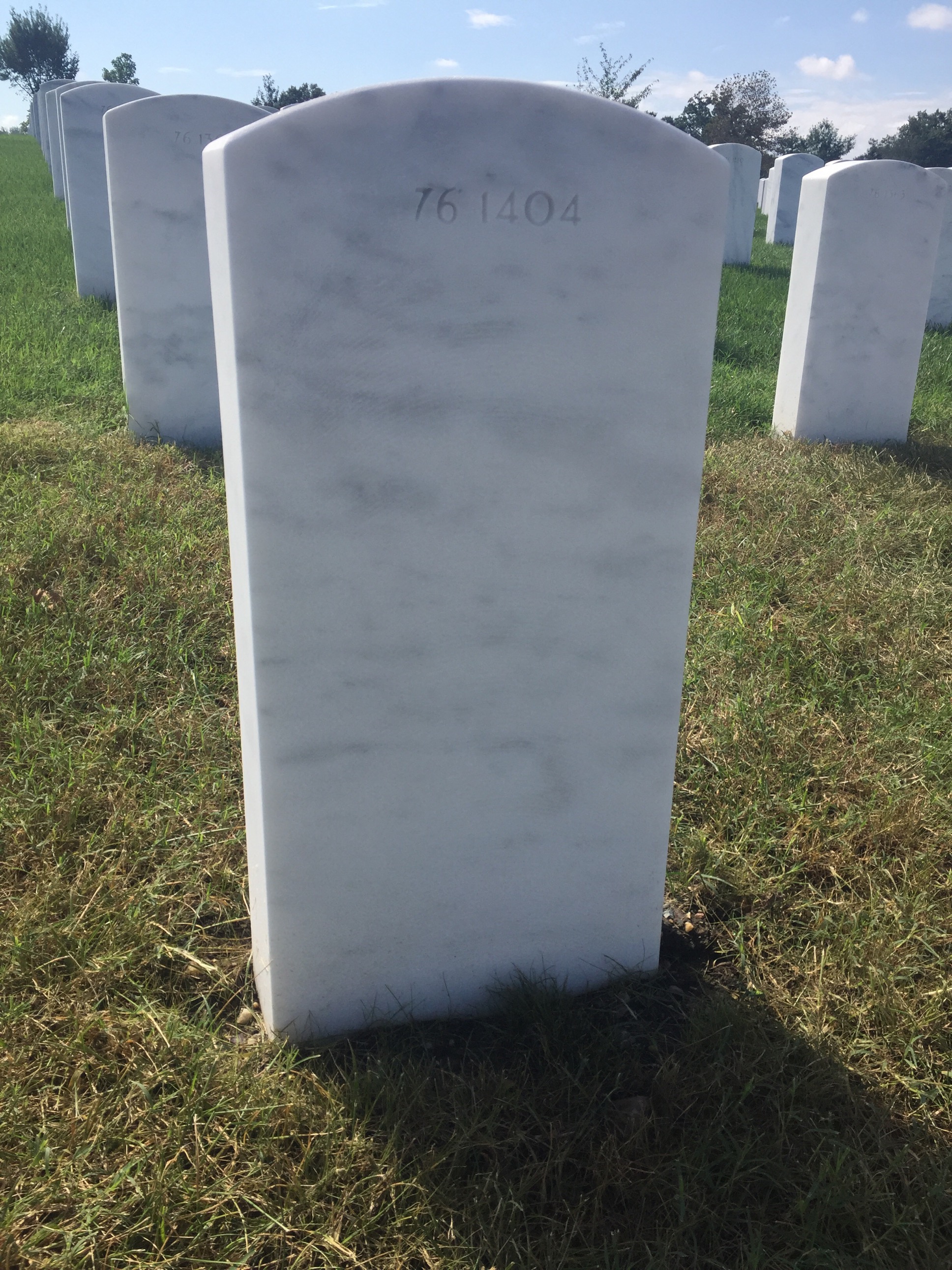 Back of headstone — Voyed Dearl Couey