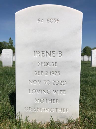 Back of headstone — Eugene Telecky