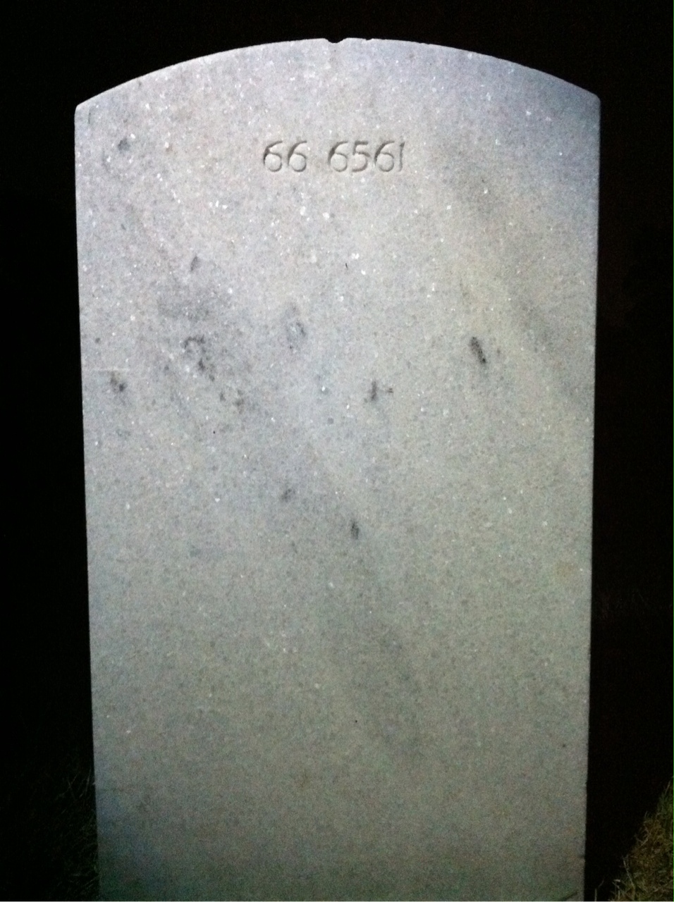 Back of headstone — Frank Monsees