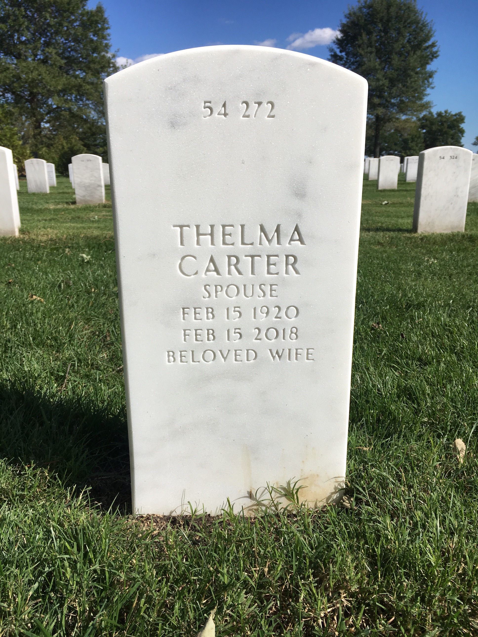 Back of headstone — Walter Pittman