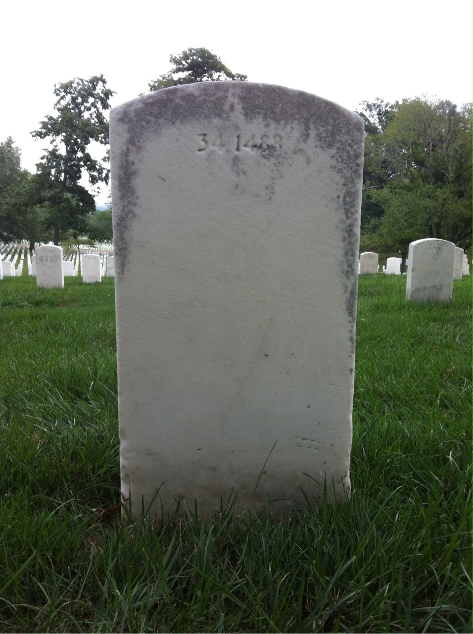 Back of headstone — Charles Baldwin