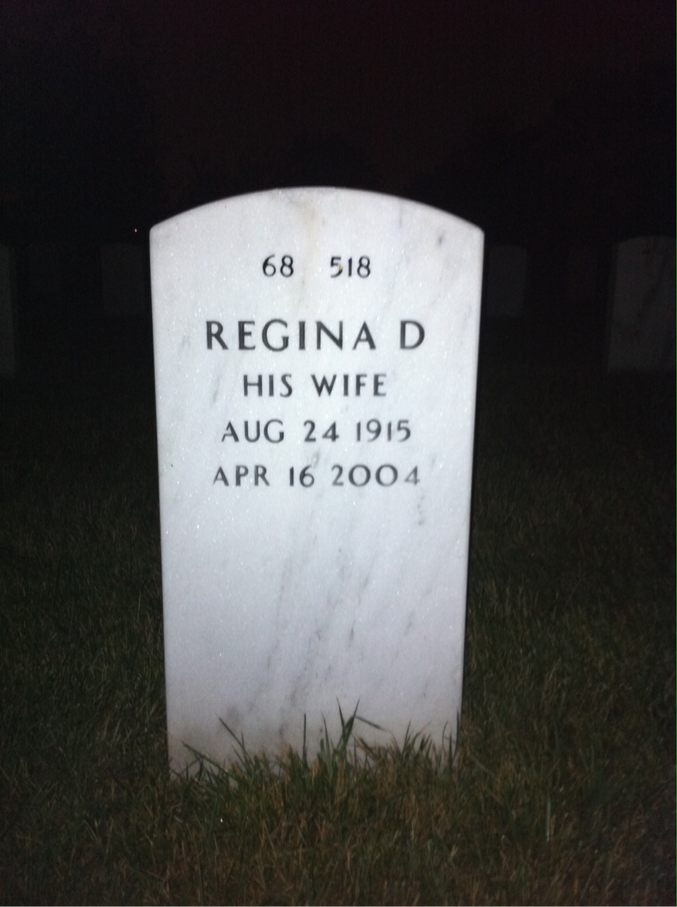 Back of headstone — Frank Yannatella