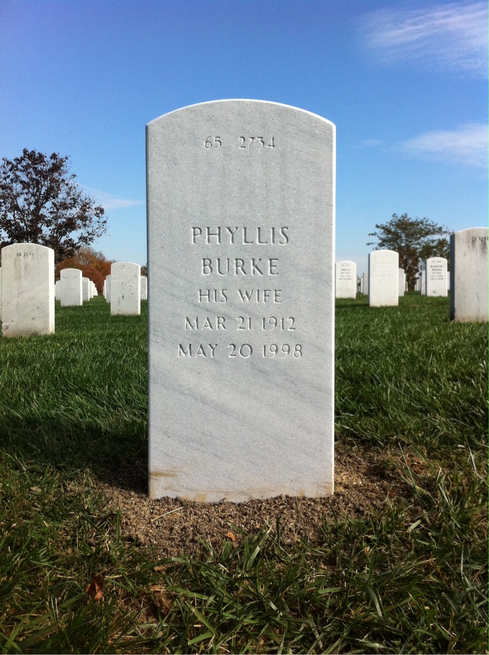 Back of headstone — George Downing