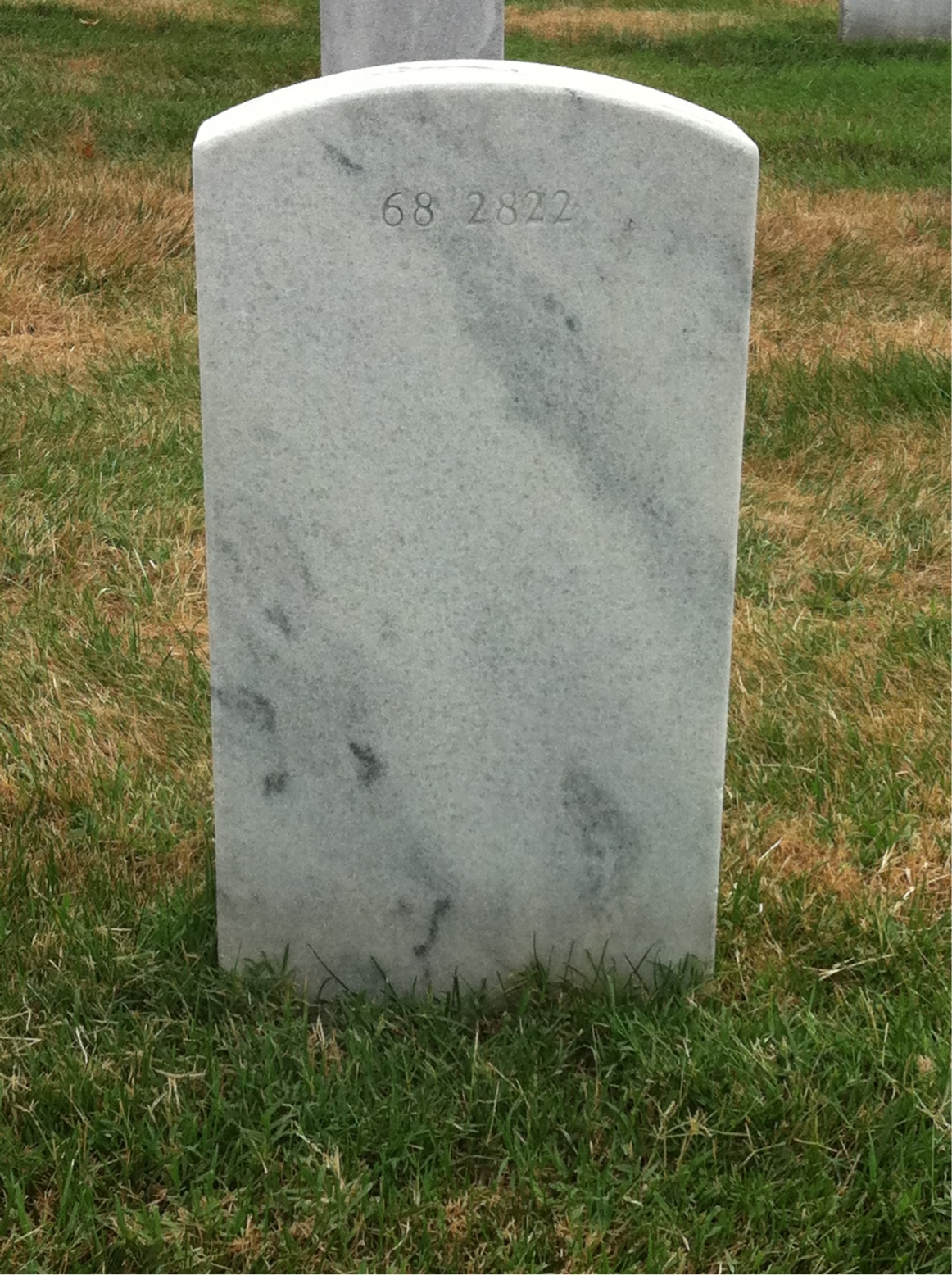Back of headstone — George Moore
