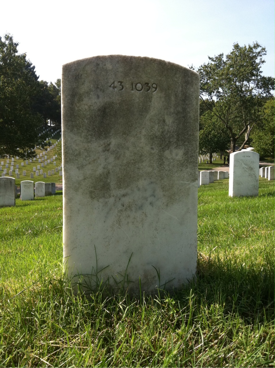 Back of headstone — Julie Conrad