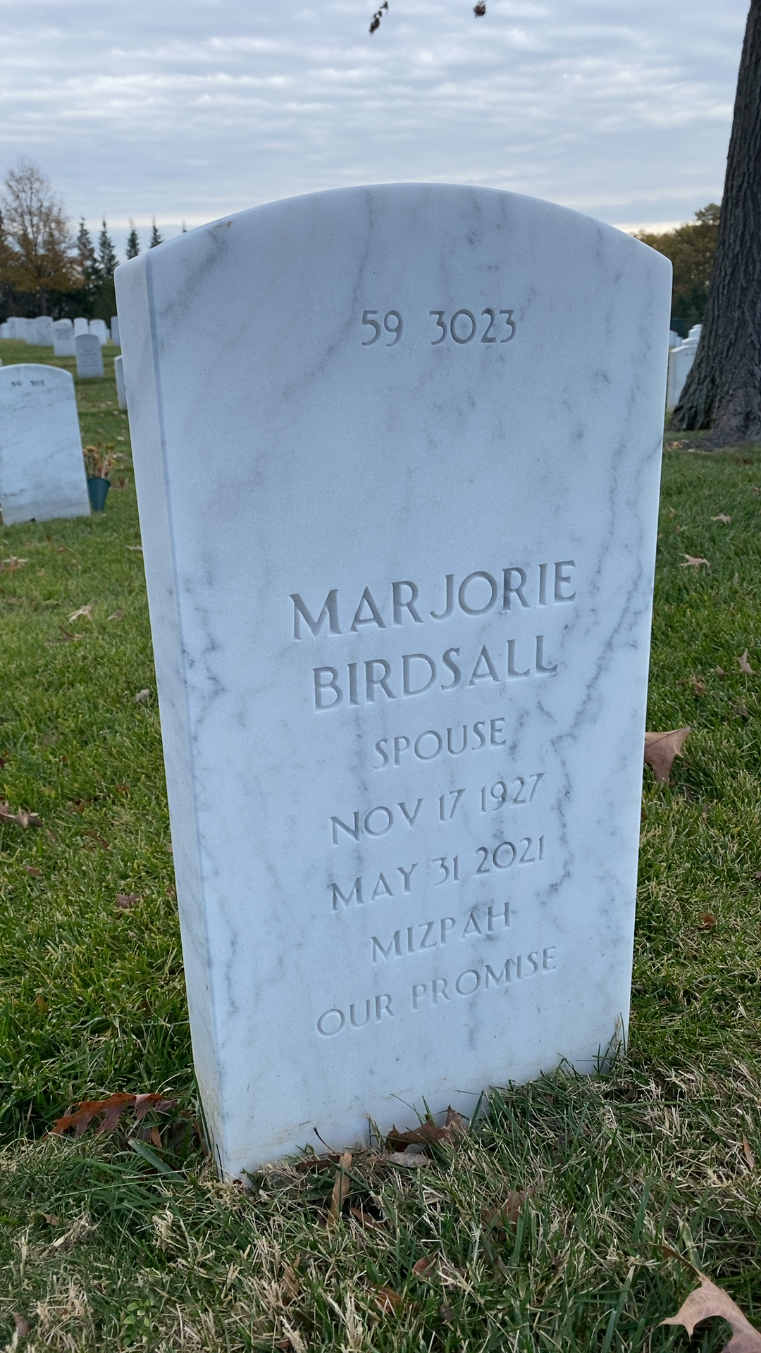 Back of headstone — Edwin Irish