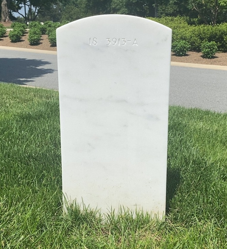Back of headstone — Elvin Miranda