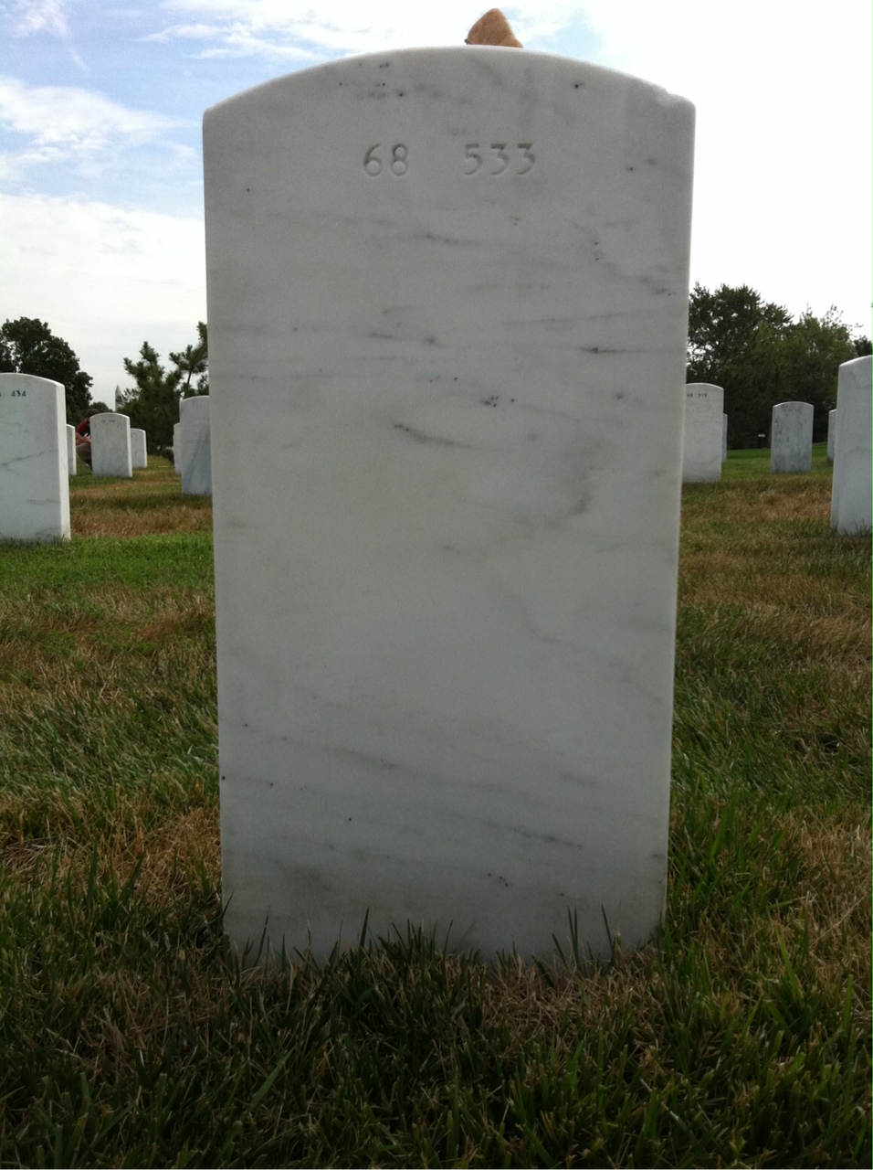 Back of headstone — Robert Augestein