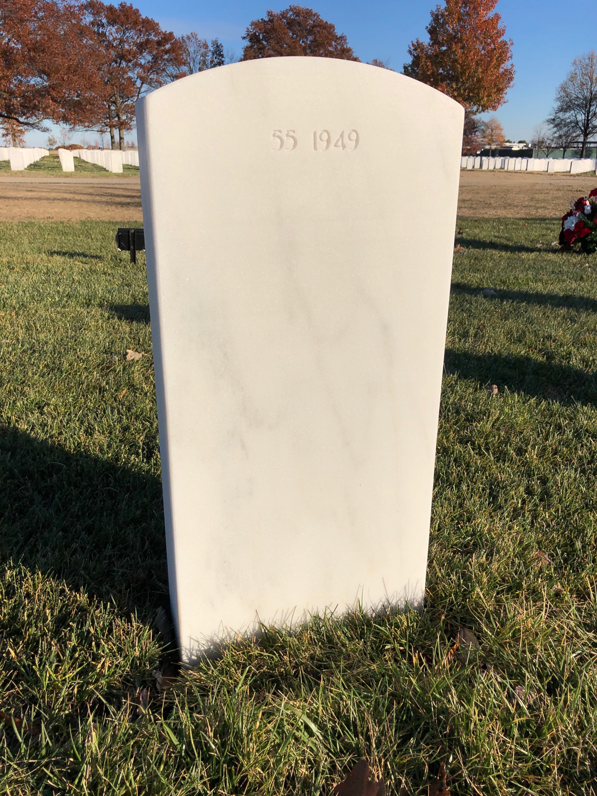 Back of headstone — William Earl Ratliff