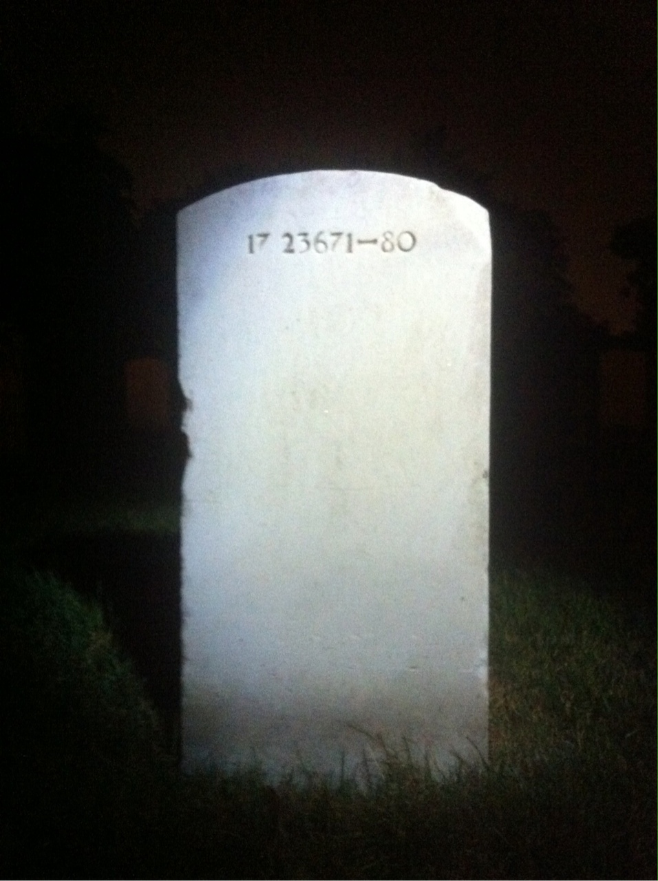 Back of headstone — Robert Molloy
