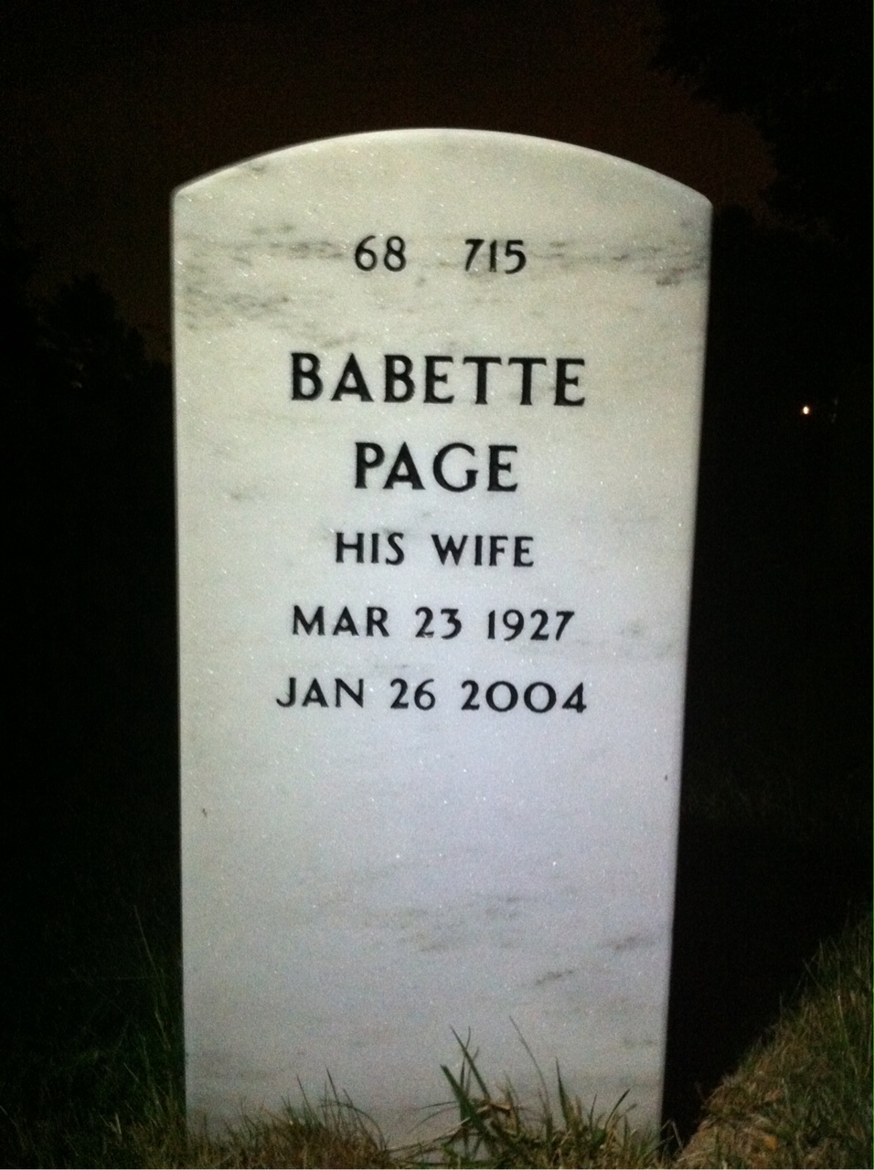 Back of headstone — James Thomson