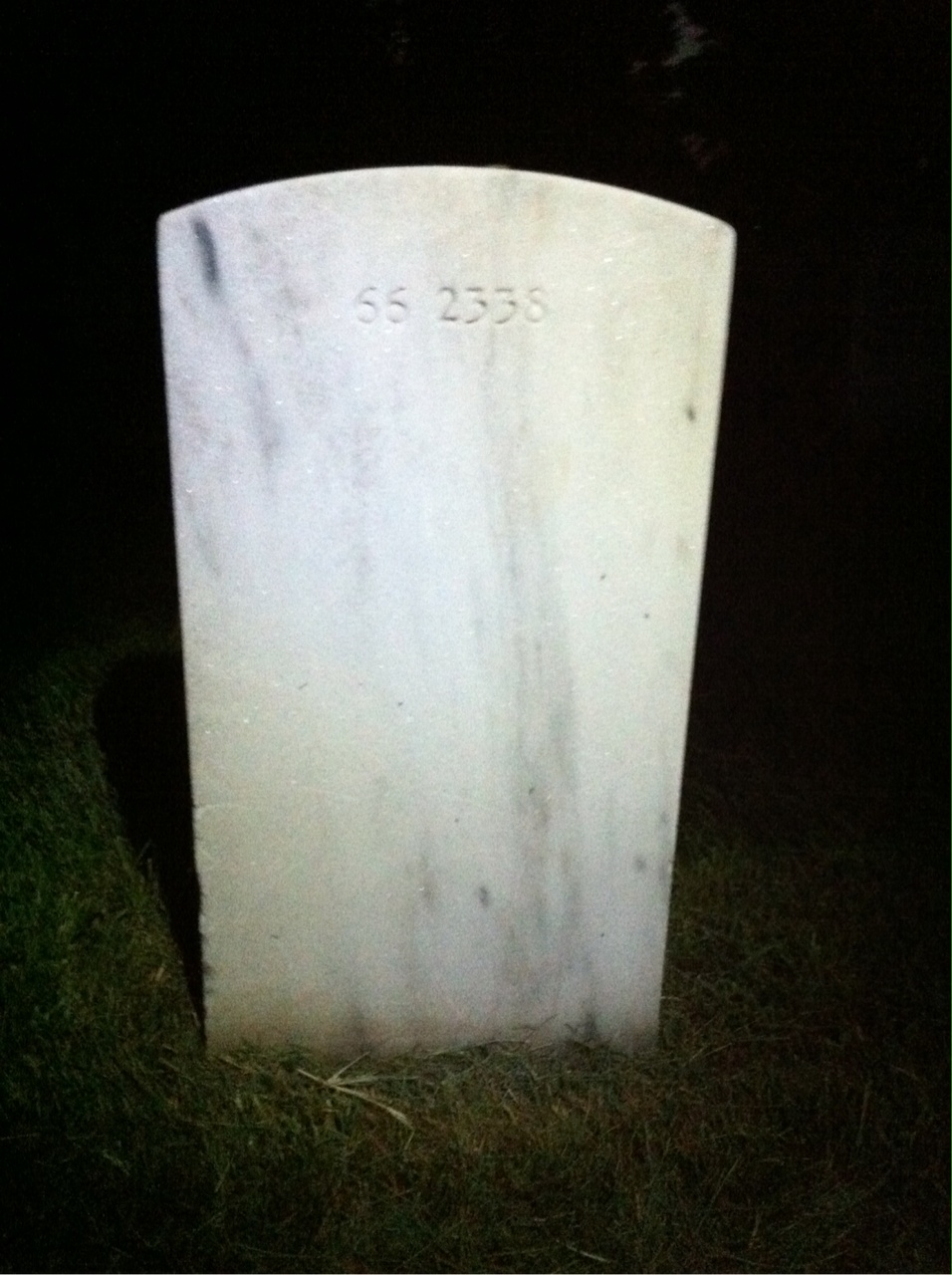 Back of headstone — William Minnock