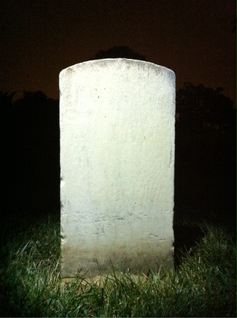 Back of headstone — Albert Moore