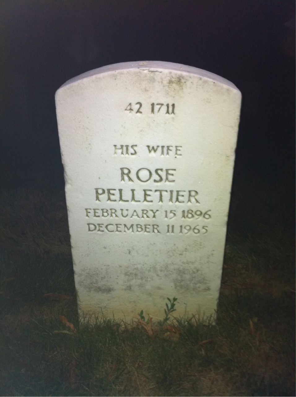Back of headstone — Jesse Mckee