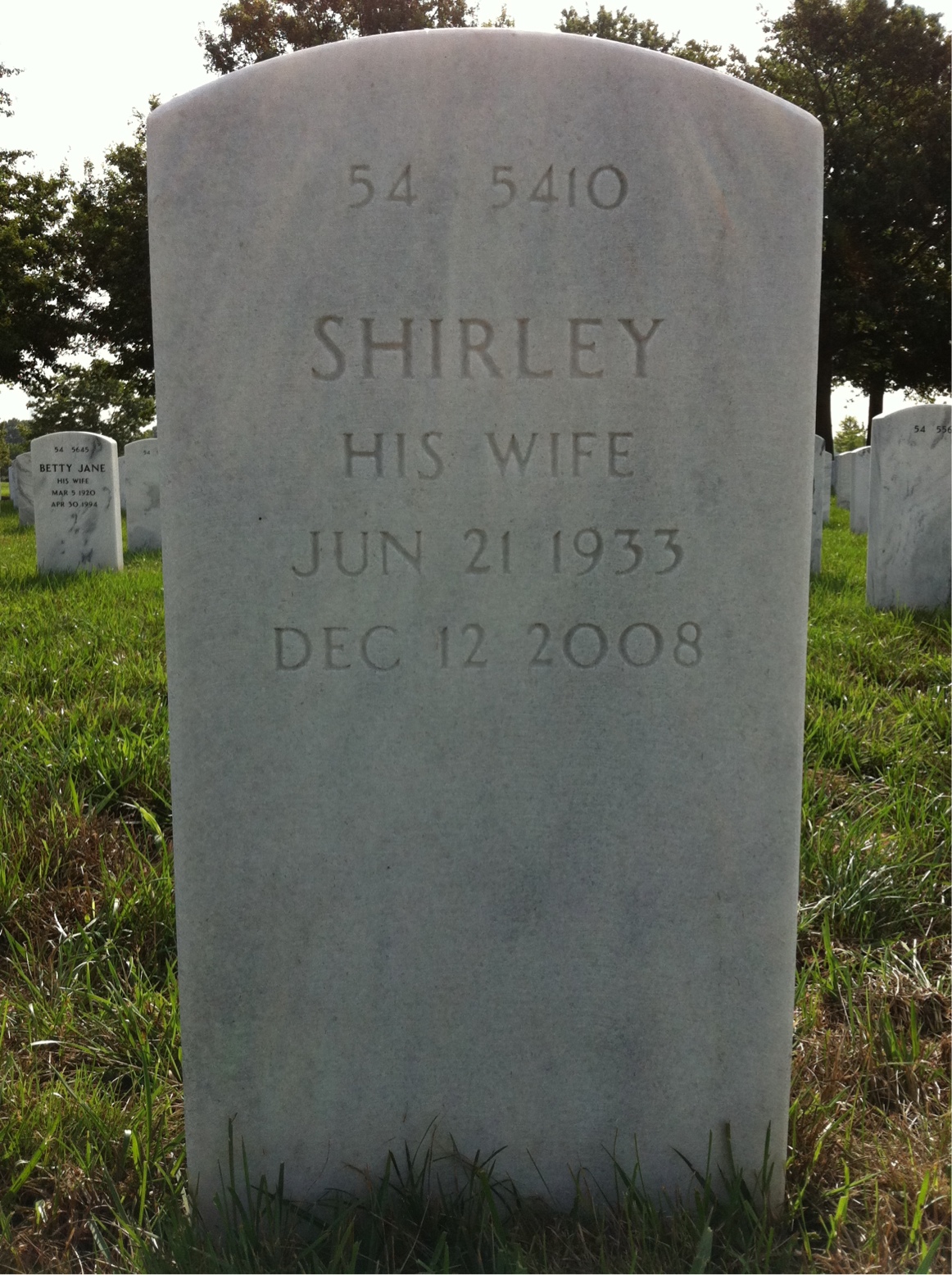 Back of headstone — Frederick Wrede