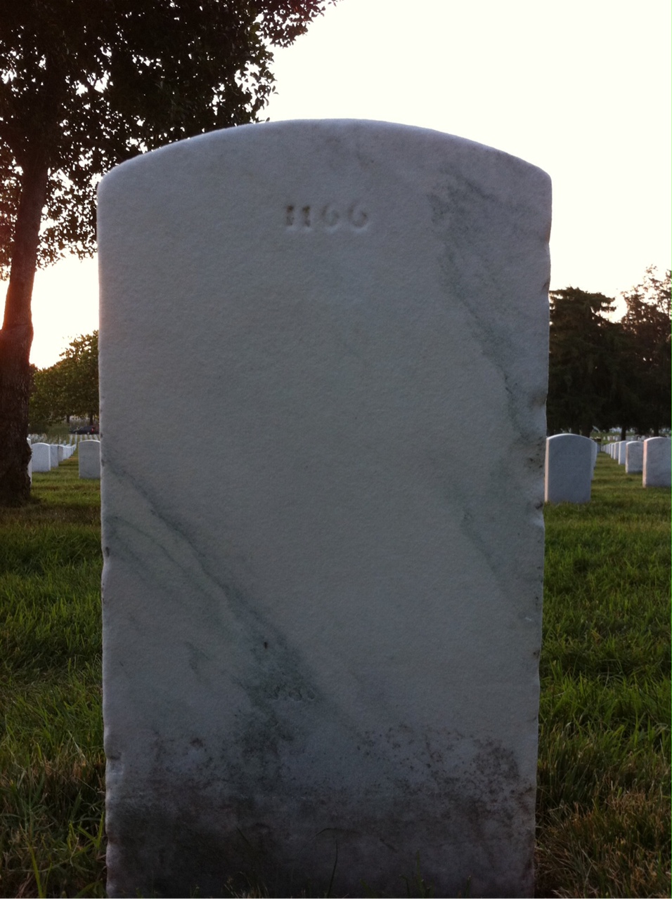 Back of headstone — Harold Morrison