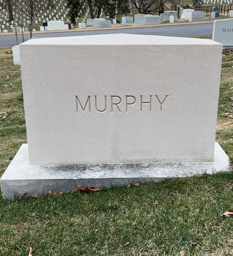 Back of headstone — Pierce Murphy