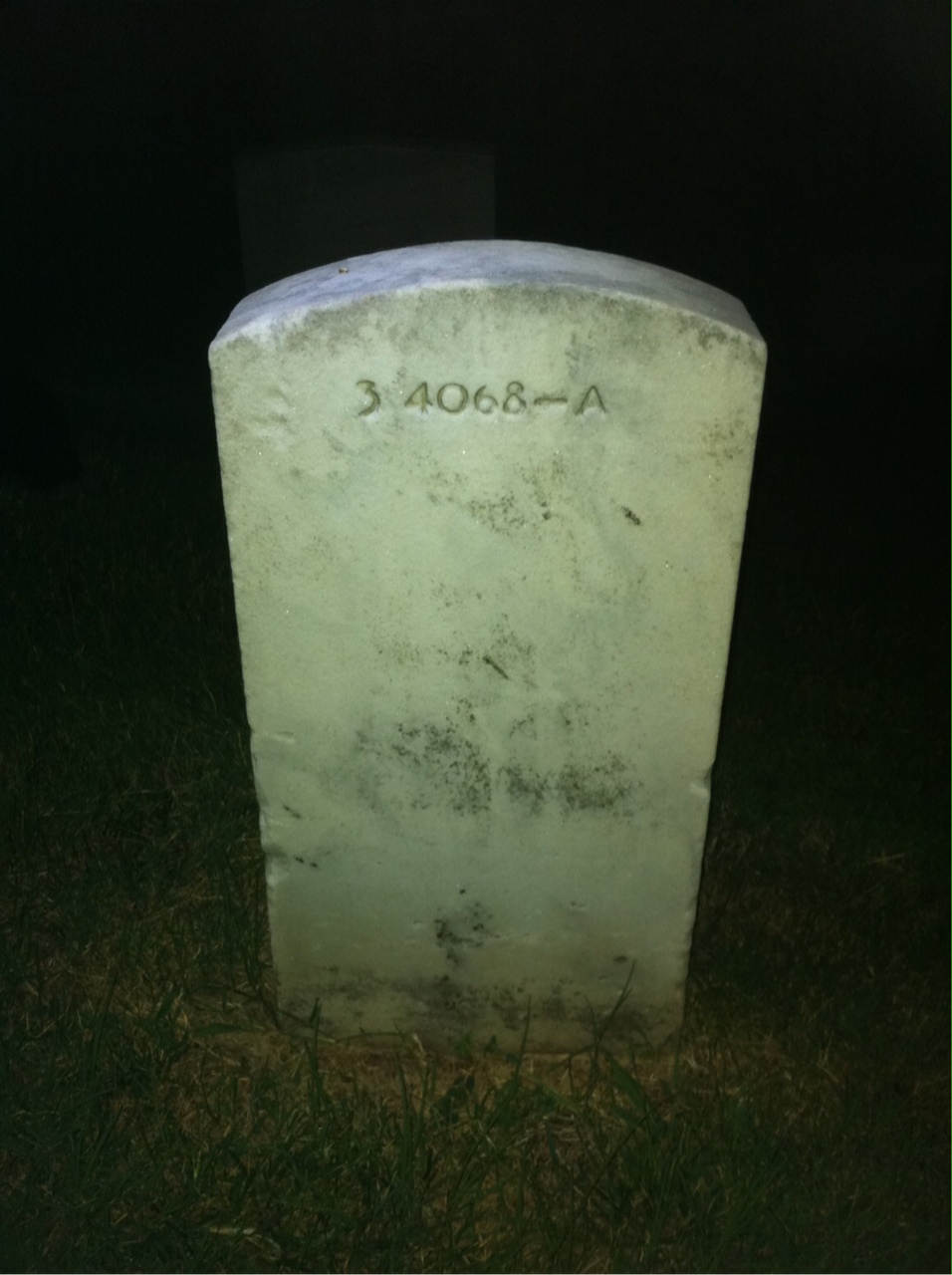 Back of headstone — Howard Allen