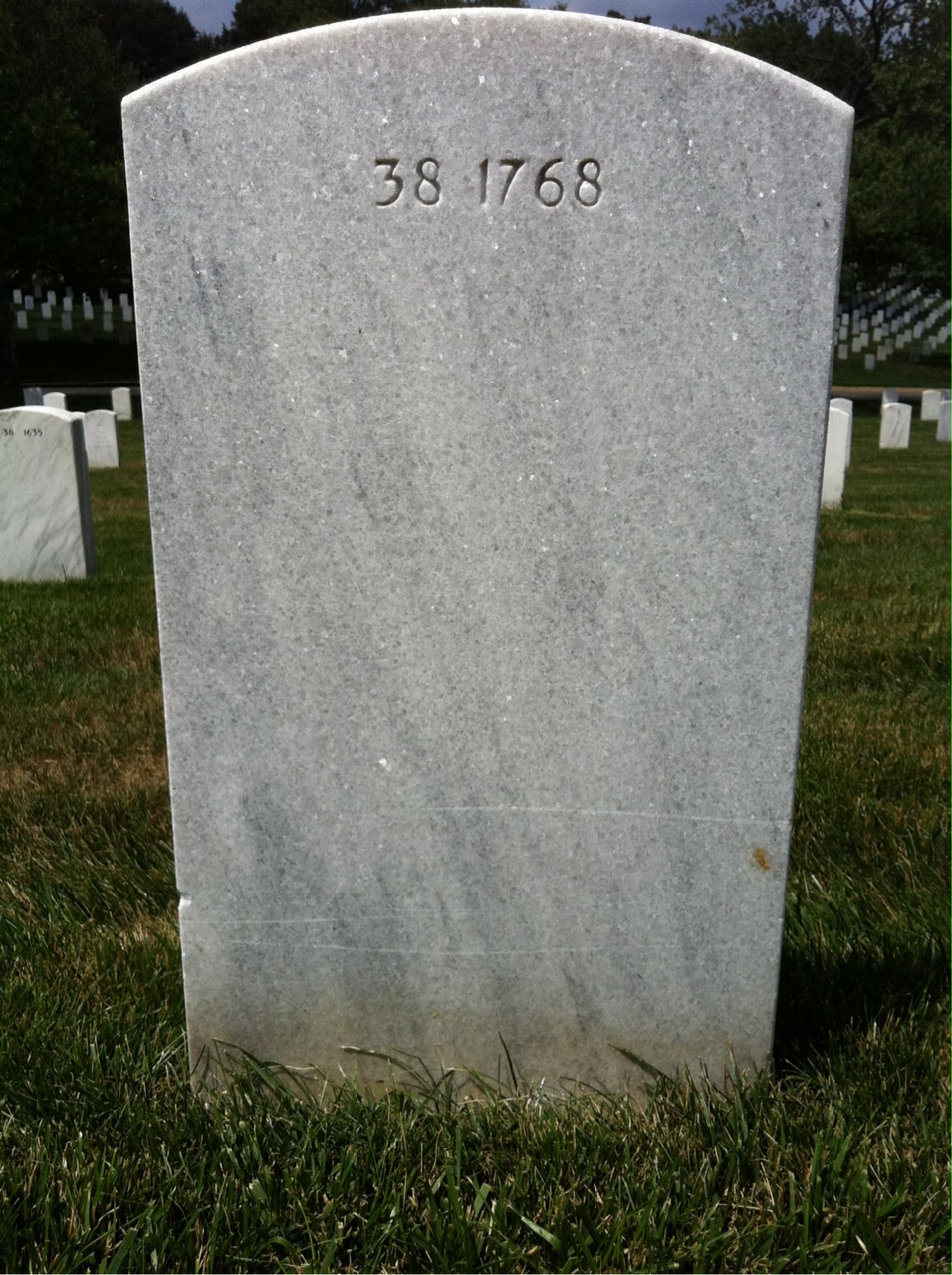 Back of headstone — Anita Blake