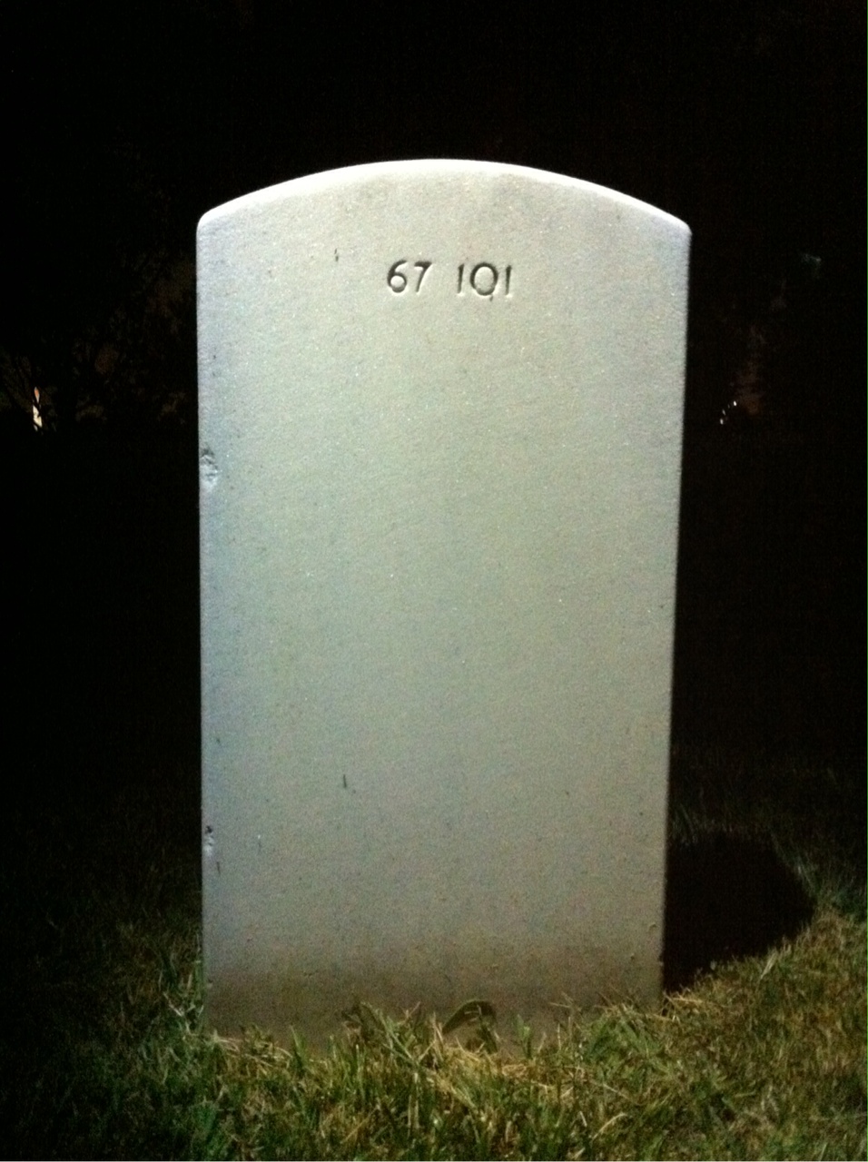 Back of headstone — Daniel Mitchell