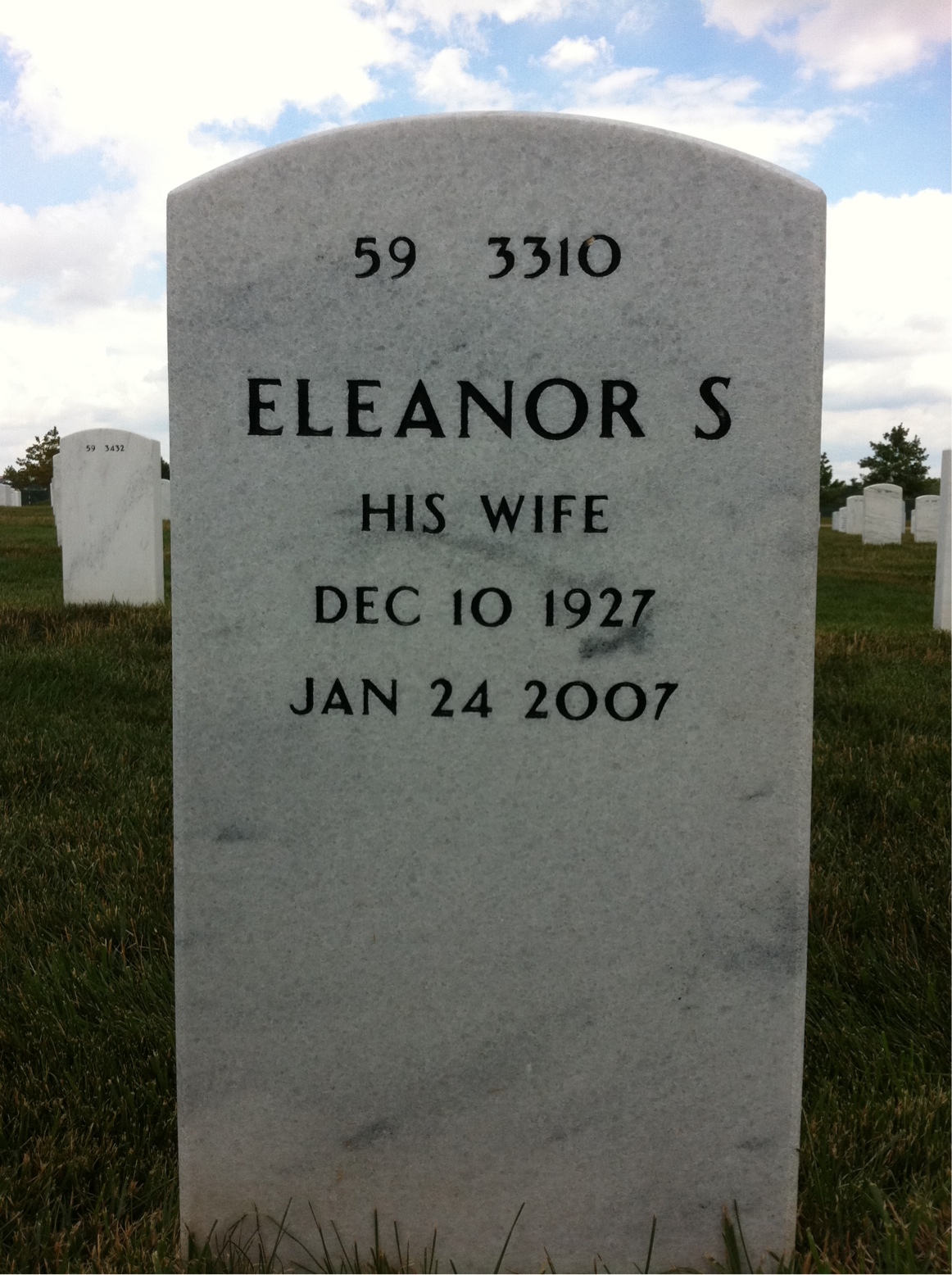 Back of headstone — Samuel Plott