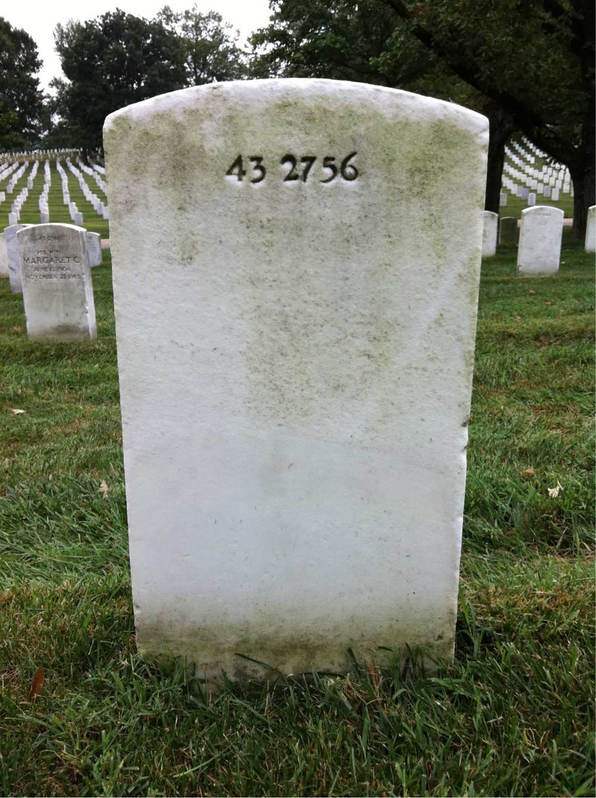 Back of headstone — Edward Murray