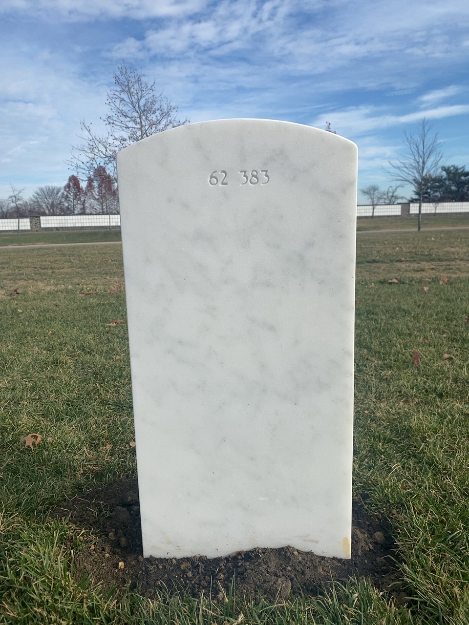 Back of headstone — Leonard Mitchner