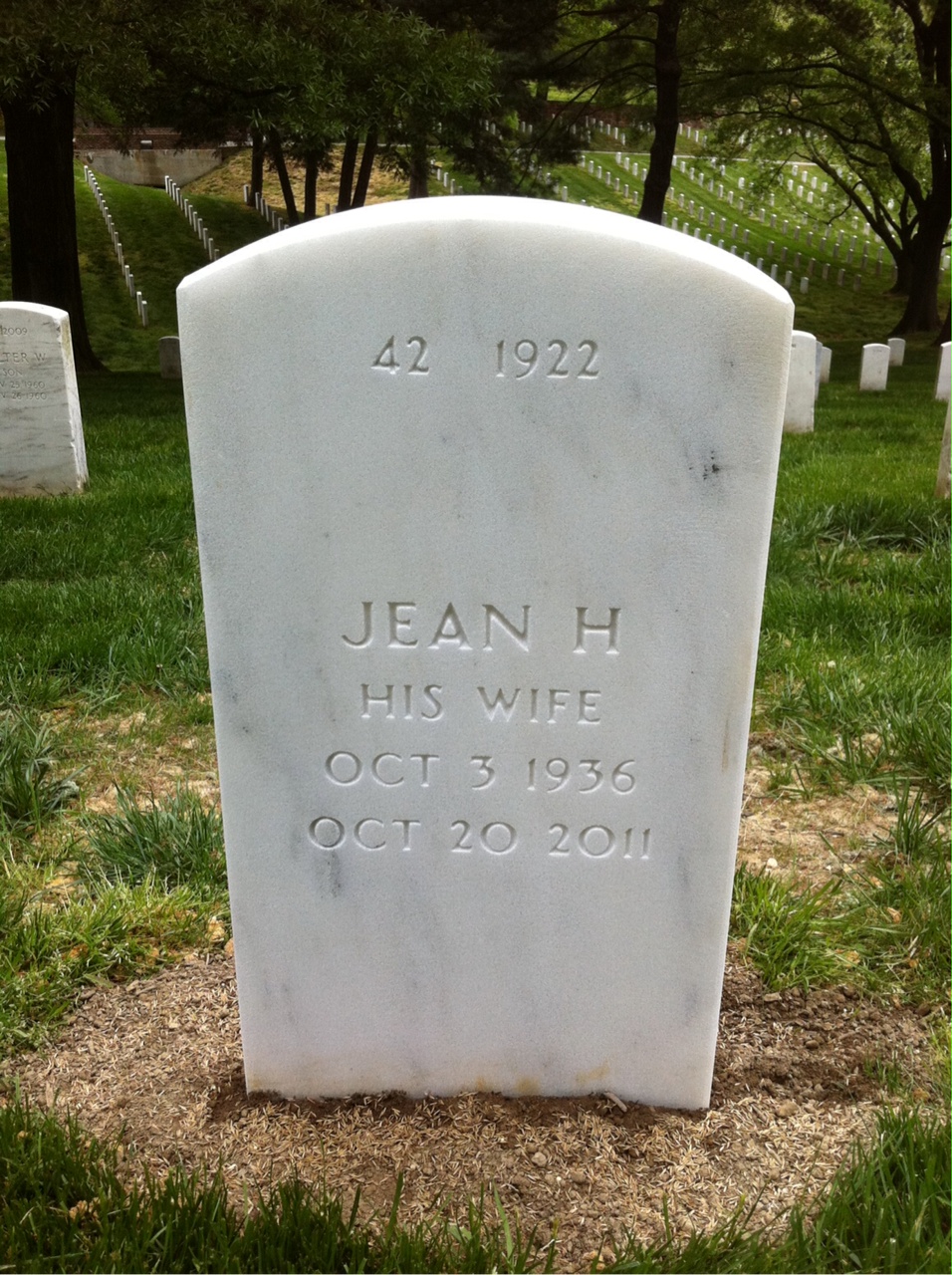 Back of headstone — Charles Parker