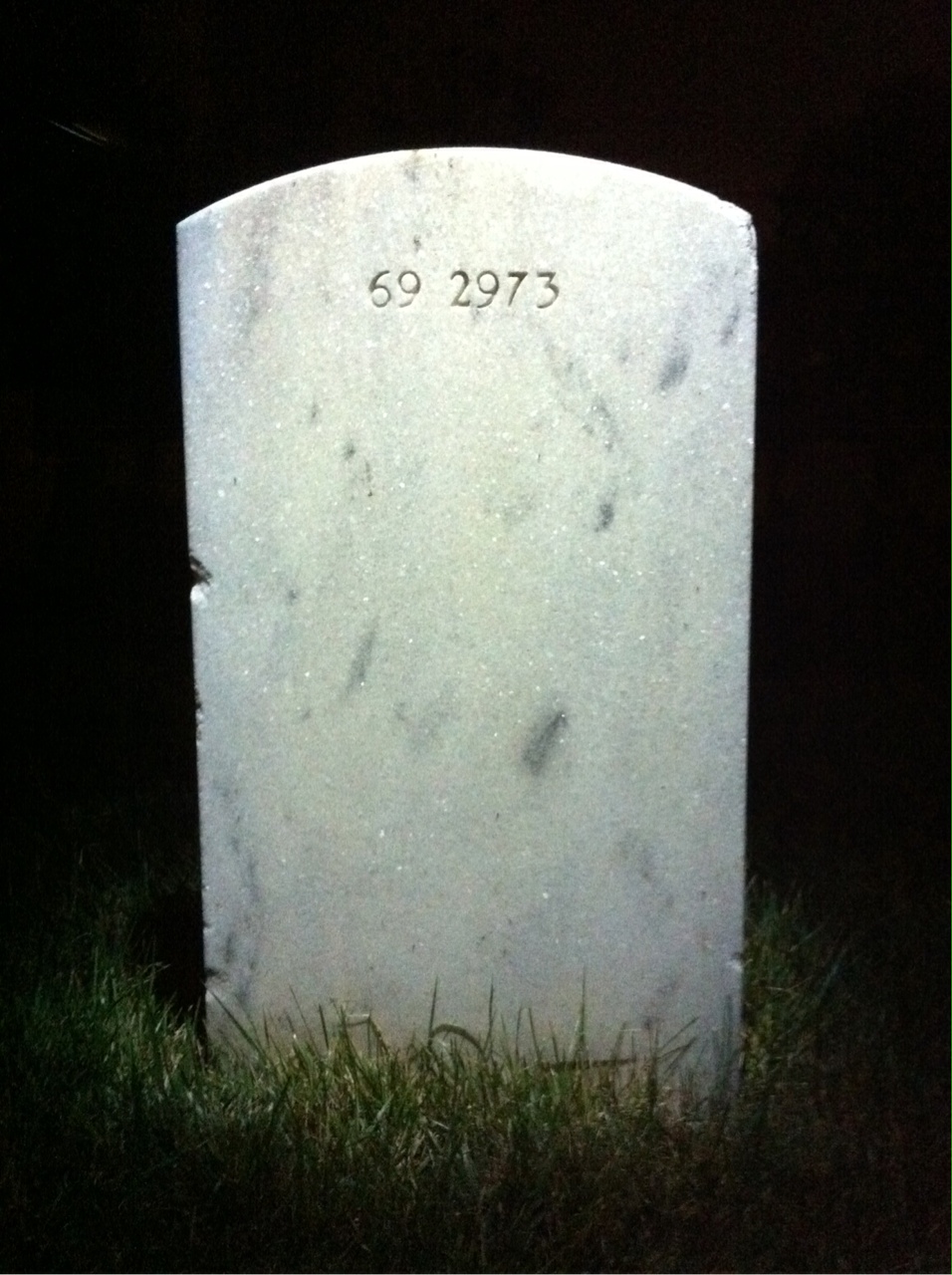 Back of headstone — Walter Smith