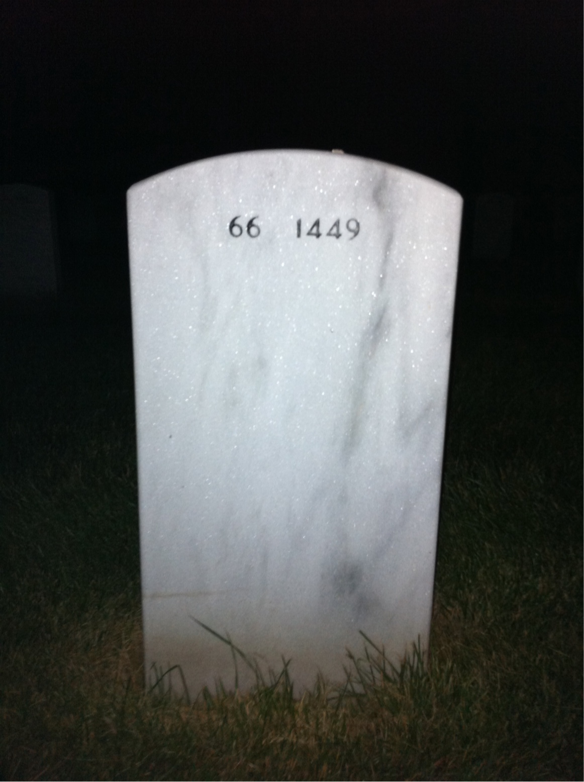 Back of headstone — John Schrader