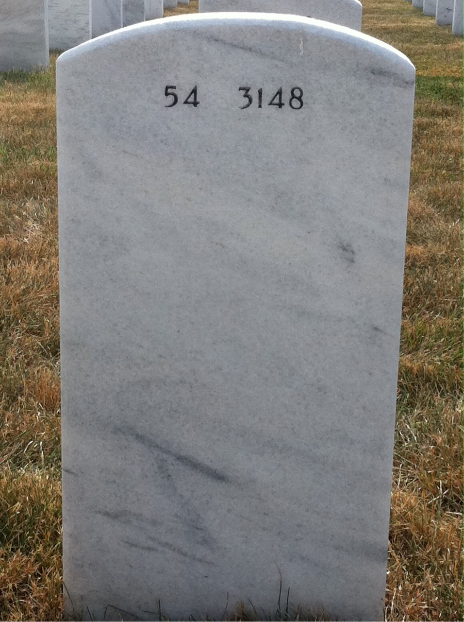 Back of headstone — James Schmitt