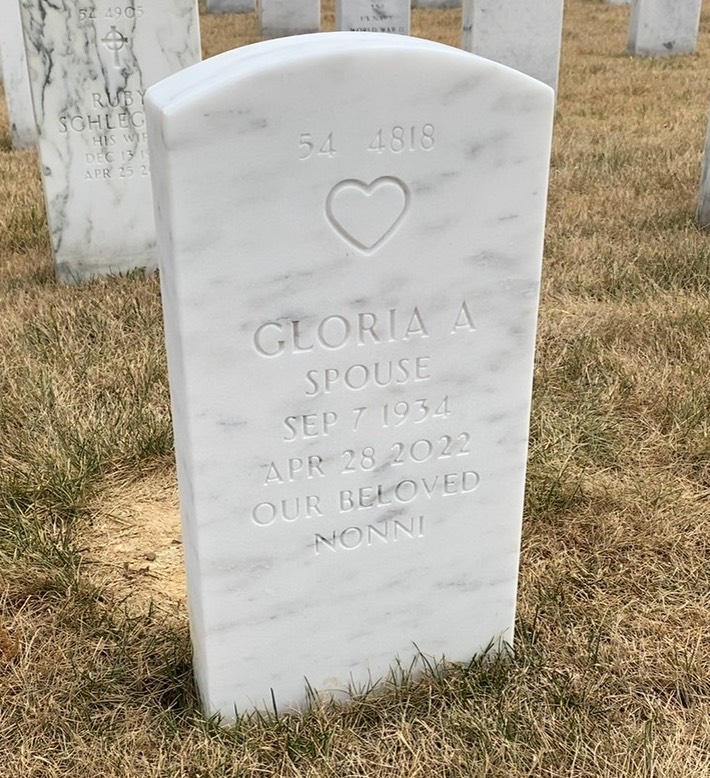 Back of headstone — Herbert Brattain
