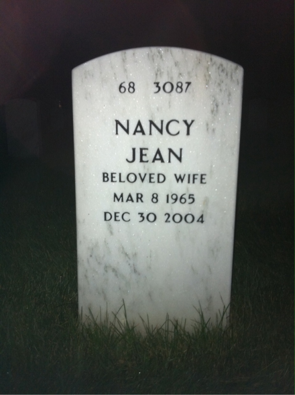 Back of headstone — William Beavers