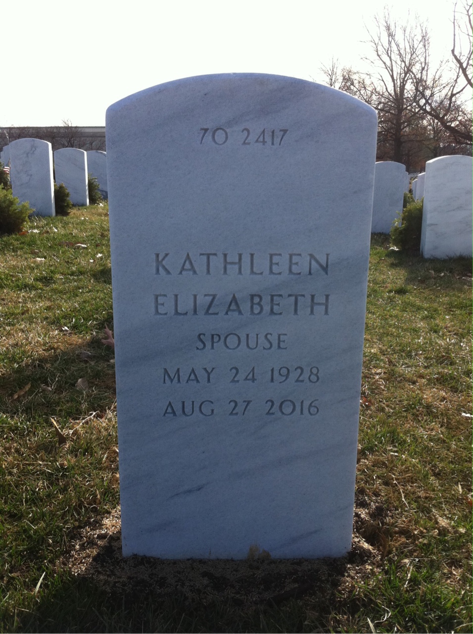 Back of headstone — George Badger