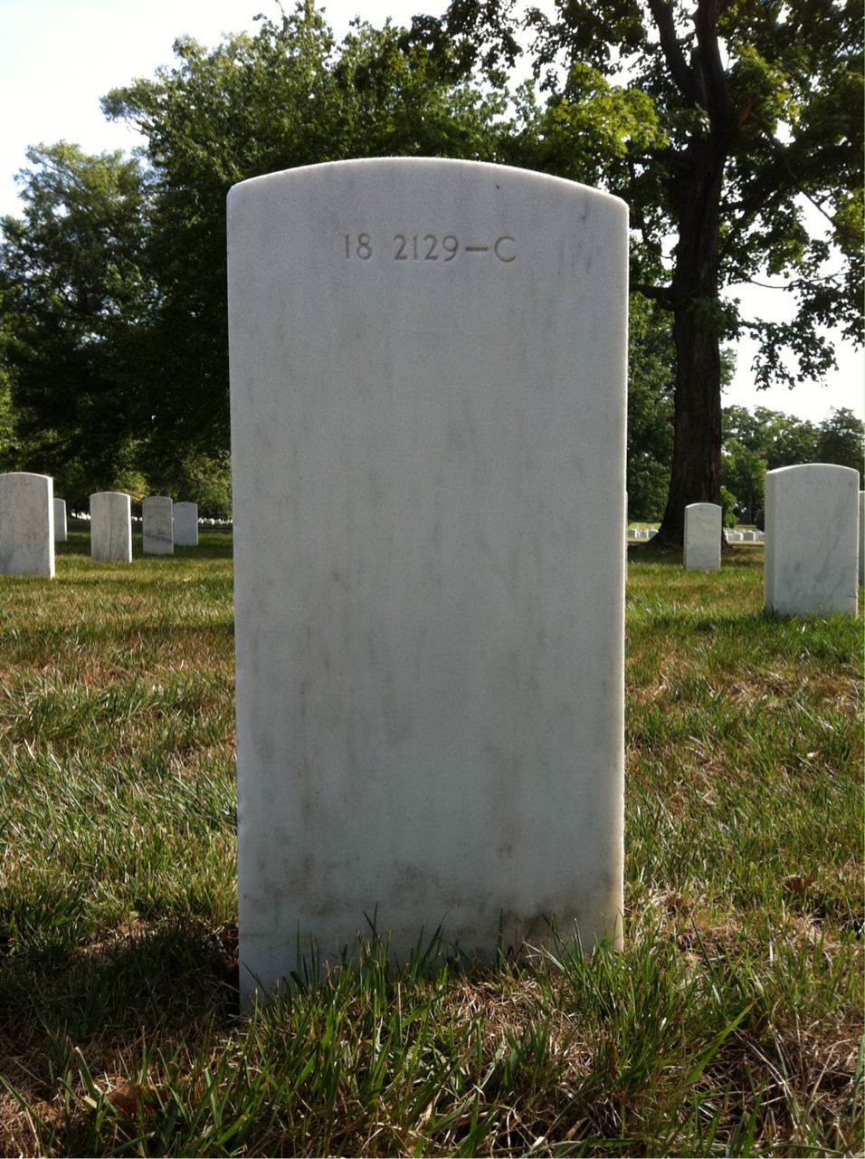 Back of headstone — Jacob Mendell