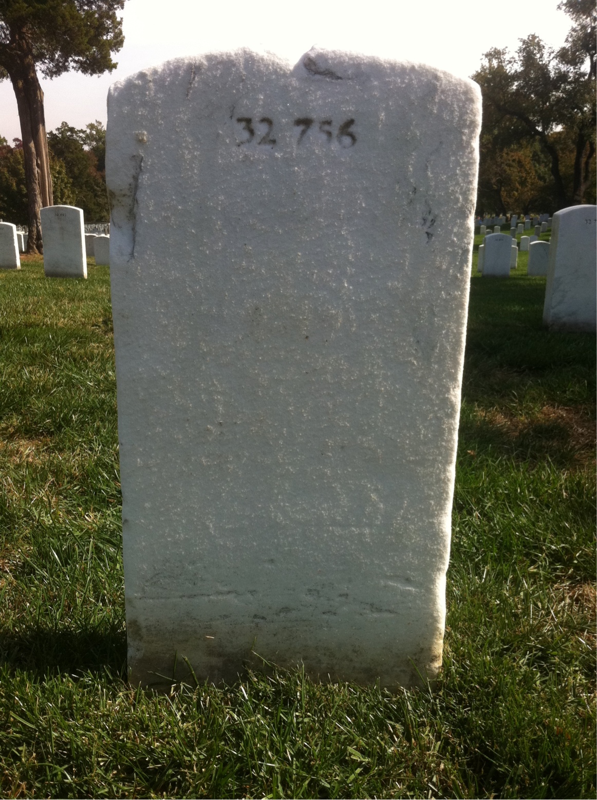 Back of headstone — Thomas Milstead