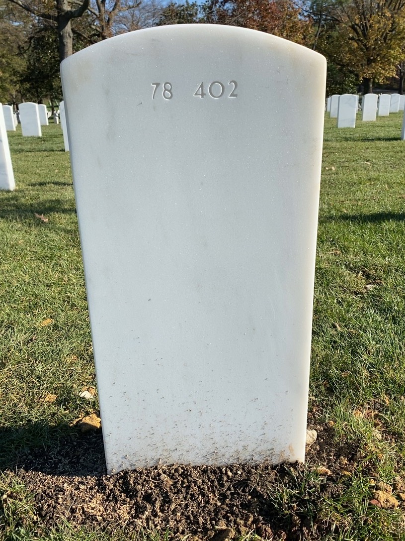 Back of headstone — George Miklos