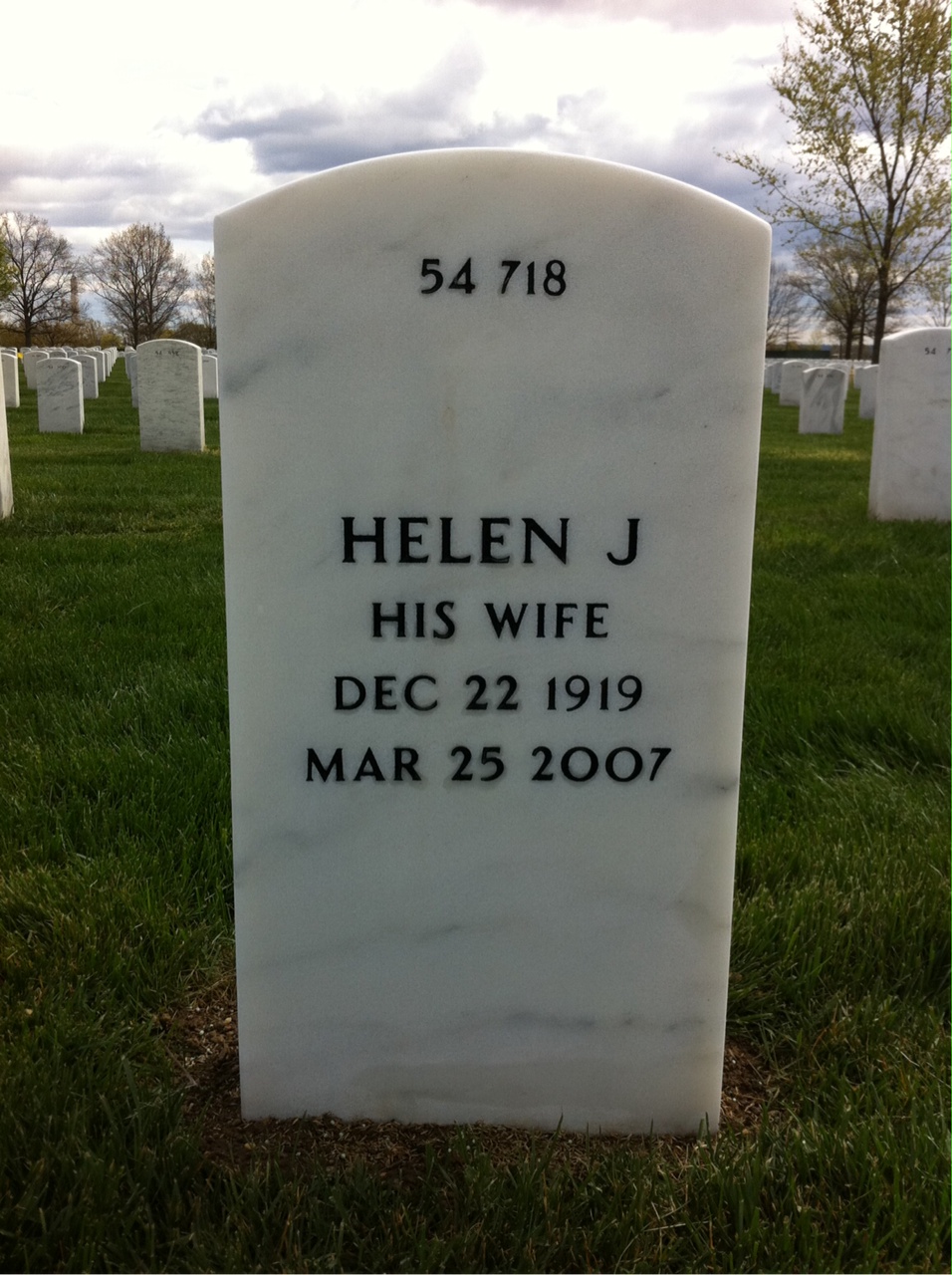 Back of headstone — Frederick Cobb