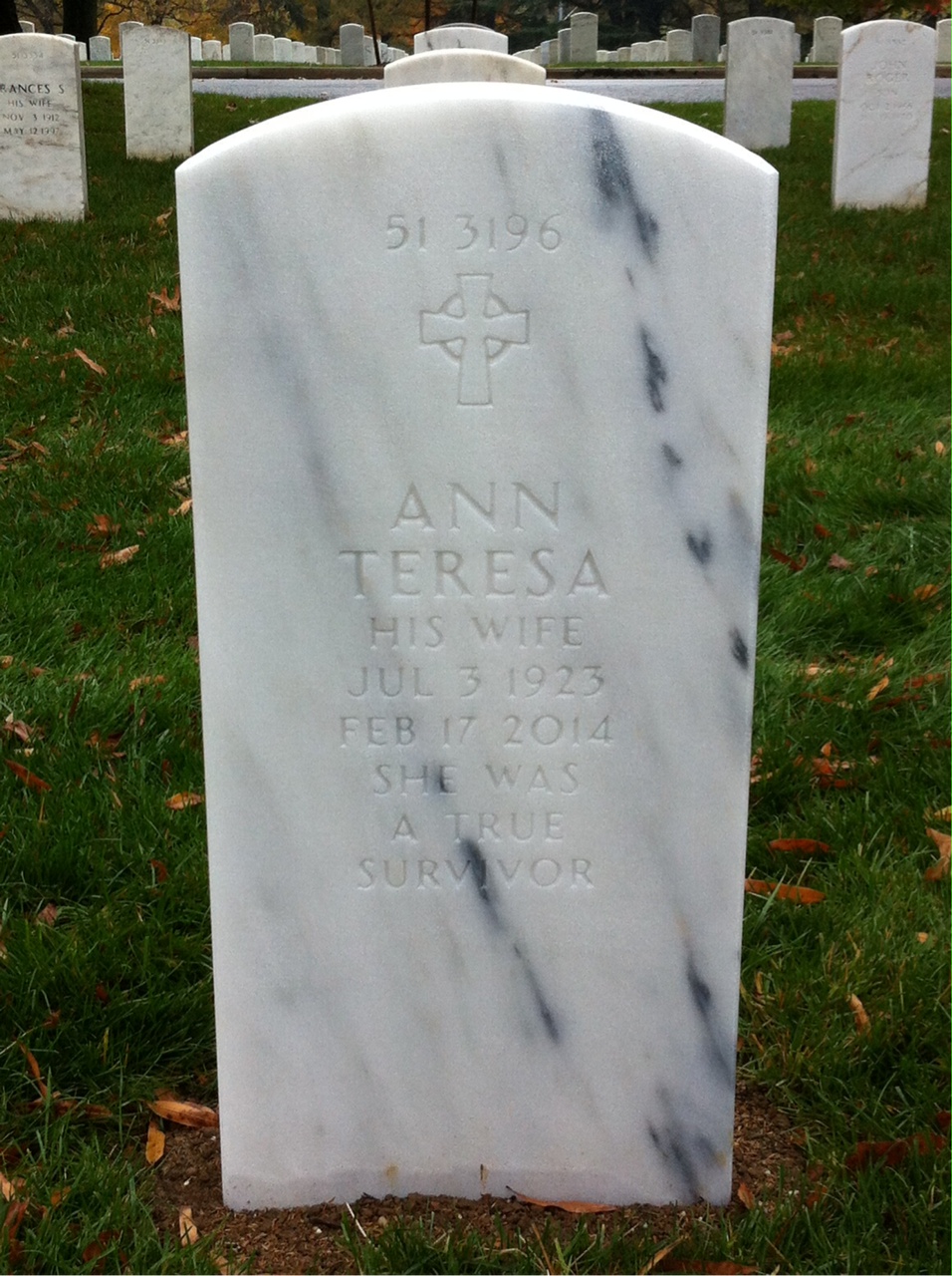 Back of headstone — Robert Mutch