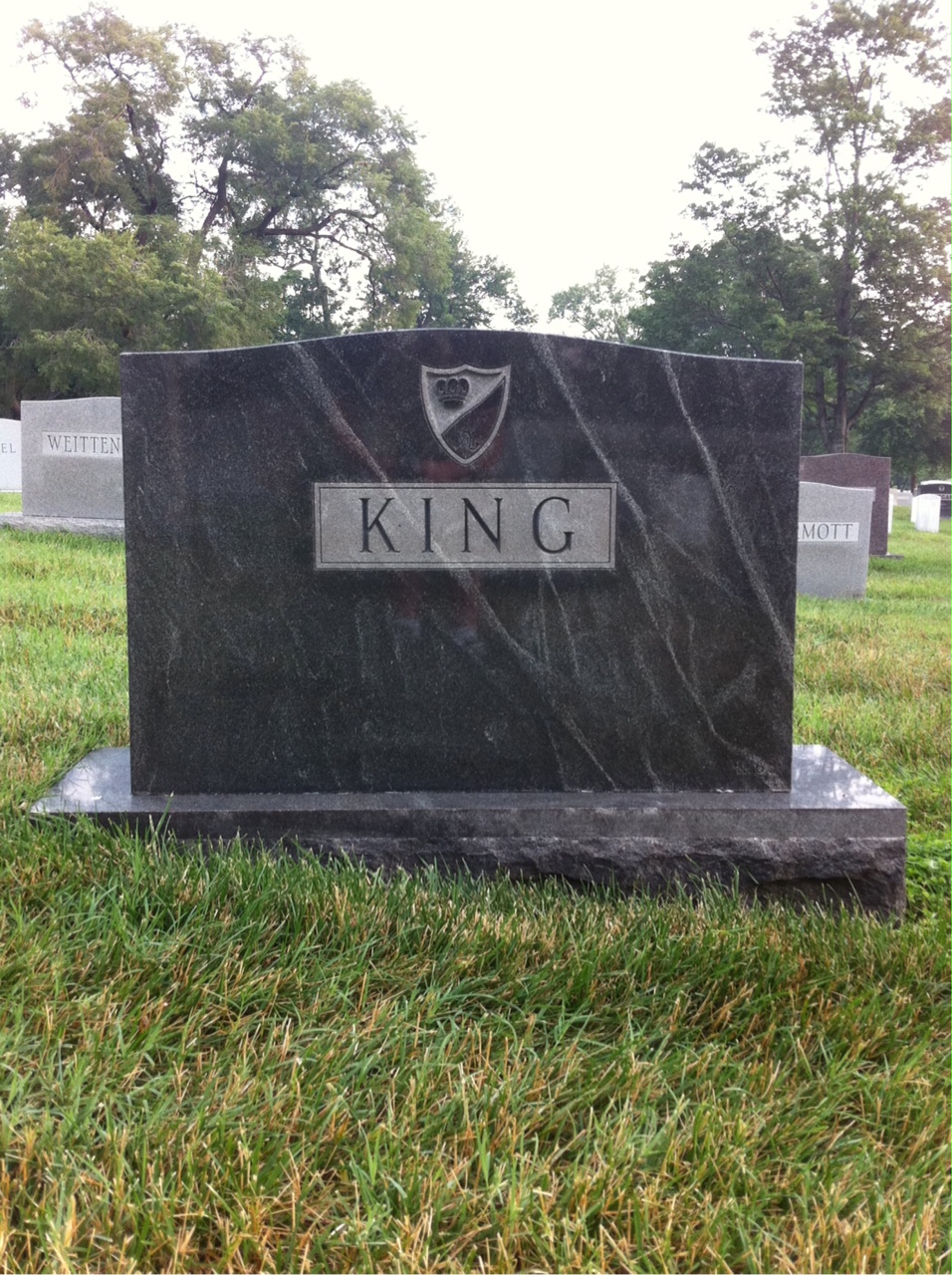 Back of headstone — Agnes King