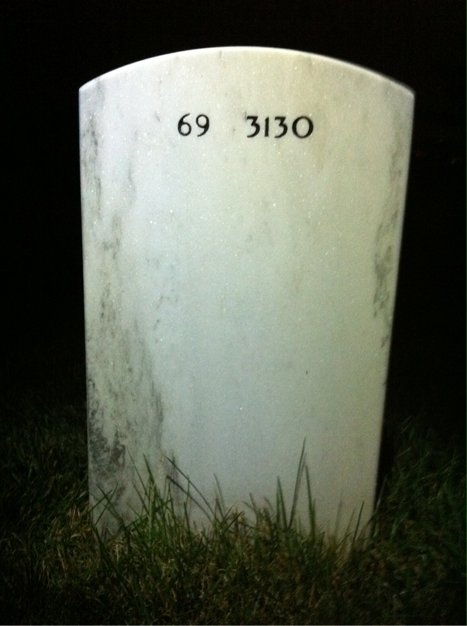Back of headstone — Leon Dukes