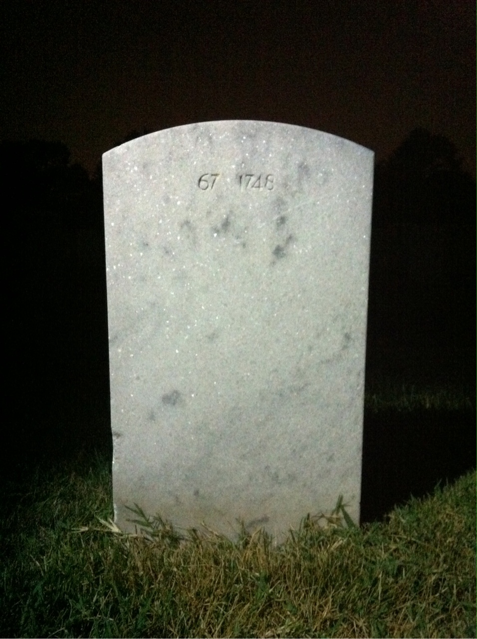 Back of headstone — Waddy Parker