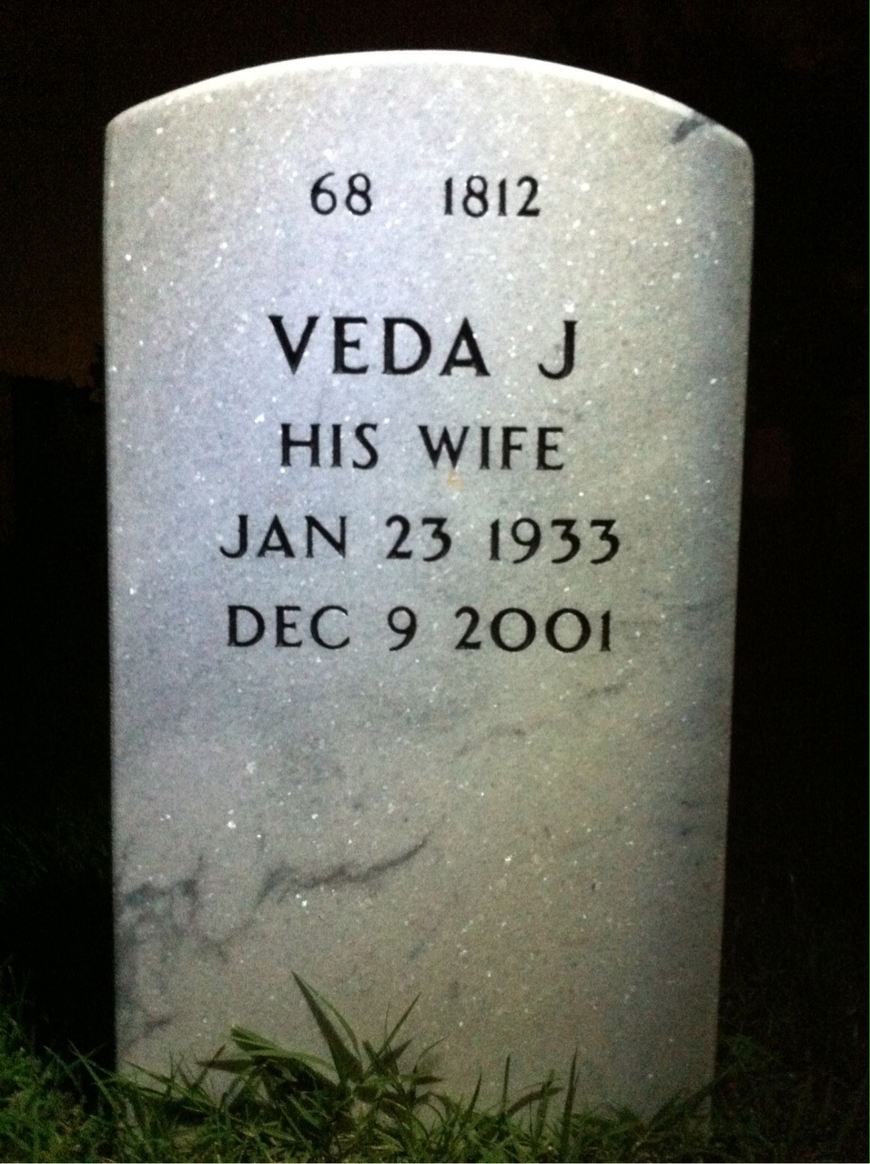 Back of headstone — Ray Price