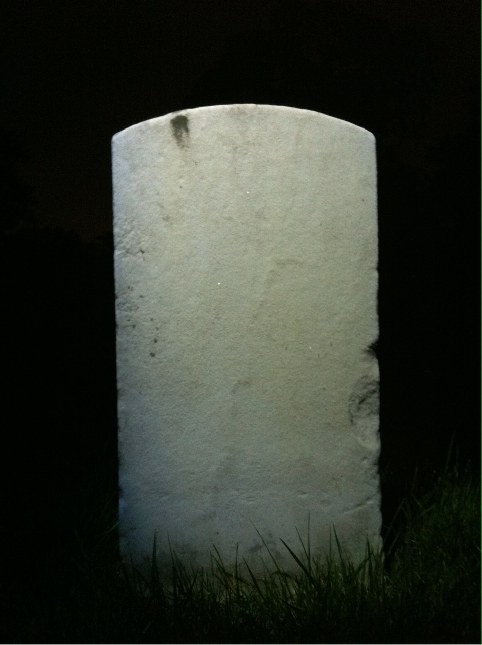 Back of headstone — Theodore Bennett